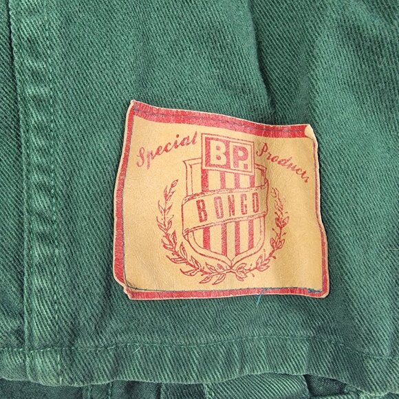 Vintage Bongo Womens Small Green Denim Vest By Gene Montesano Casual Outdoors - Picture 3 of 9